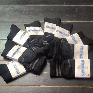 Bombas Men's Black and Gray Athletic Socks 9 PAIRS BUNDLE LISTING